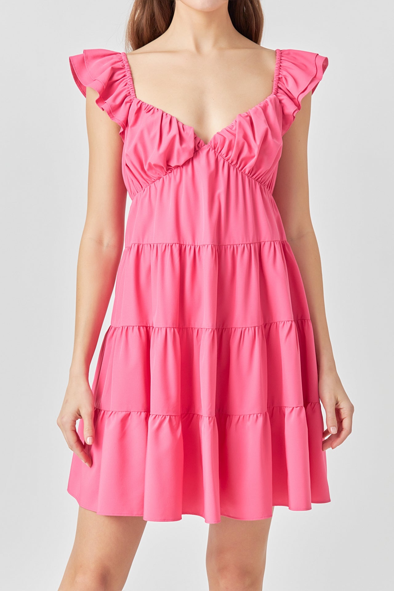 ENDLESS ROSE - Tiered Mini Dress - DRESSES available at Objectrare