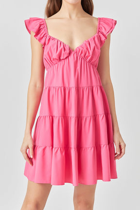 ENDLESS ROSE - Tiered Mini Dress - DRESSES available at Objectrare
