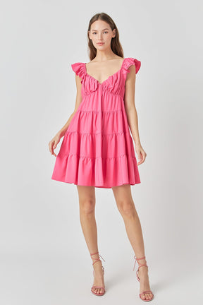 ENDLESS ROSE - Tiered Mini Dress - DRESSES available at Objectrare
