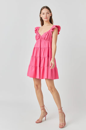 ENDLESS ROSE - Tiered Mini Dress - DRESSES available at Objectrare