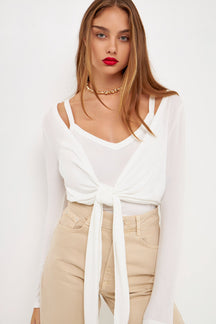 GREY LAB - Two Piece Set Cardigan Cami - TOPS available at Objectrare