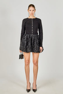 ENDLESS ROSE - Scalloped Accent Split Long Cardigan - SWEATERS & KNITS available at Objectrare