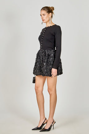 ENDLESS ROSE - Scalloped Accent Split Long Cardigan - SWEATERS & KNITS available at Objectrare