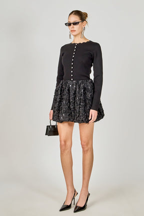 ENDLESS ROSE - Scalloped Accent Split Long Cardigan - SWEATERS & KNITS available at Objectrare