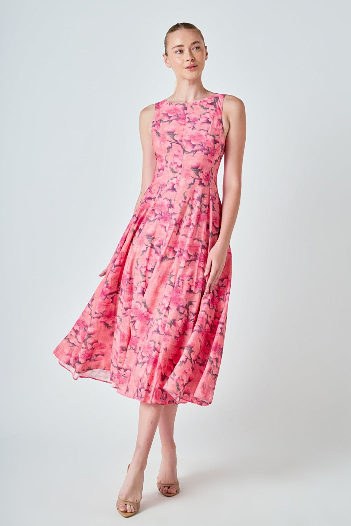 ENDLESS ROSE - Floral Print Midi Dress - DRESSES available at Objectrare