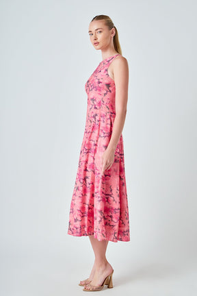 ENDLESS ROSE - Floral Print Midi Dress - DRESSES available at Objectrare