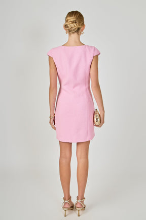 ENDLESS ROSE - Tweed Cap Sleeve Mini Dress - DRESSES available at Objectrare