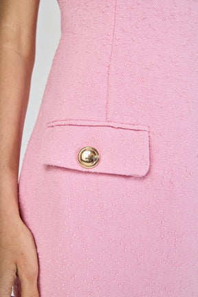 ENDLESS ROSE - Tweed Cap Sleeve Mini Dress - DRESSES available at Objectrare