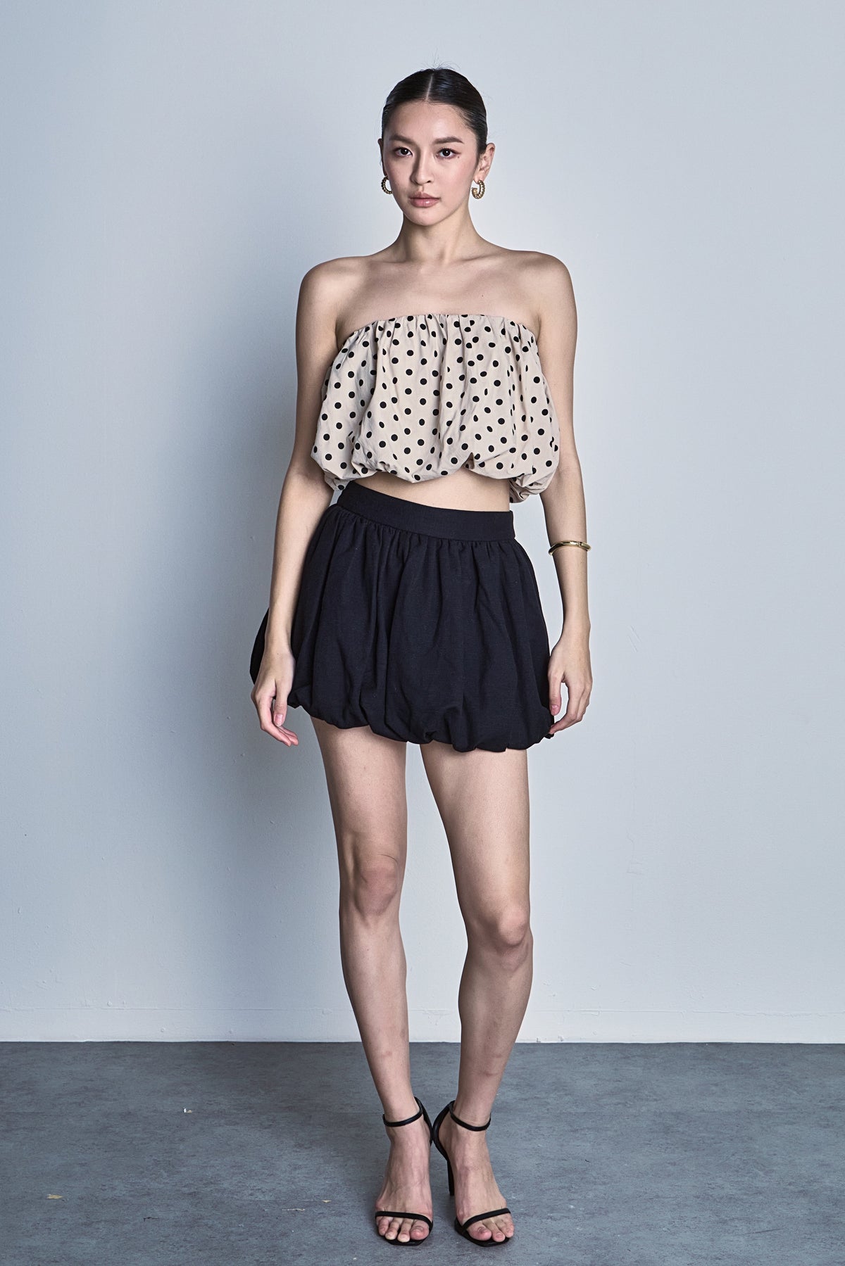 ENDLESS ROSE - Bubble Strapless Linen Top - TOPS available at Objectrare