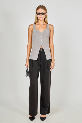 ENDLESS ROSE - Knit Sleeveless Long Top - SWEATERS & KNITS available at Objectrare