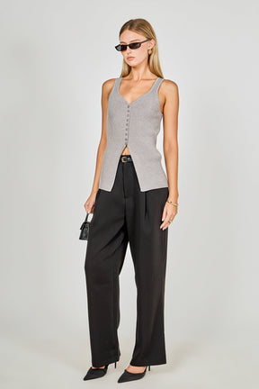 ENDLESS ROSE - Knit Sleeveless Long Top - SWEATERS & KNITS available at Objectrare