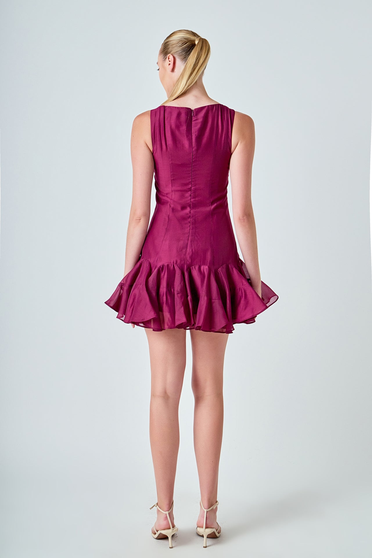 ENDLESS ROSE - Godet Sleeveless Mini Dress - DRESSES available at Objectrare