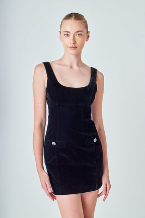 ENDLESS ROSE - Velvet Mini Dress - DRESSES available at Objectrare