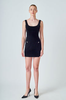 ENDLESS ROSE - Velvet Mini Dress - DRESSES available at Objectrare