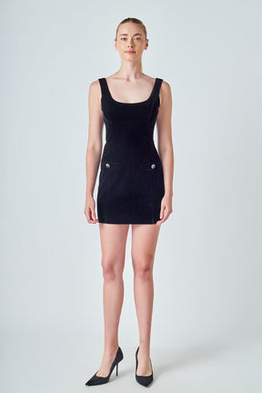 ENDLESS ROSE - Velvet Mini Dress - DRESSES available at Objectrare