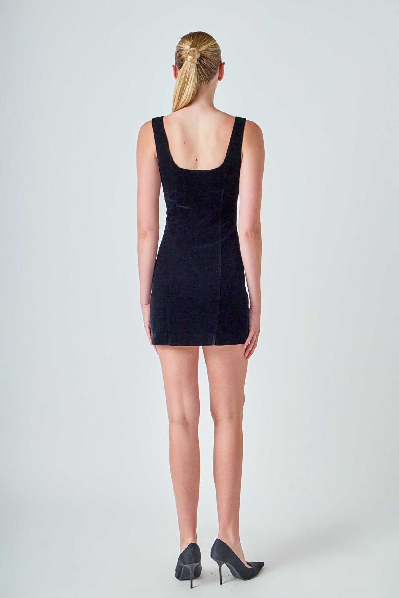 ENDLESS ROSE - Velvet Mini Dress - DRESSES available at Objectrare