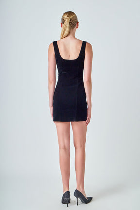 ENDLESS ROSE - Velvet Mini Dress - DRESSES available at Objectrare