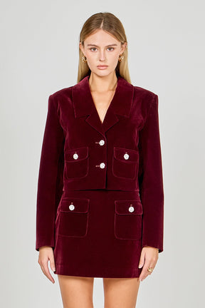 Cropped Collared Blazer
