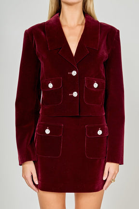 Cropped Collared Blazer
