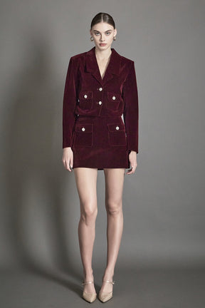 ENDLESS ROSE - Cropped Collared Blazer - JACKETS available at Objectrare
