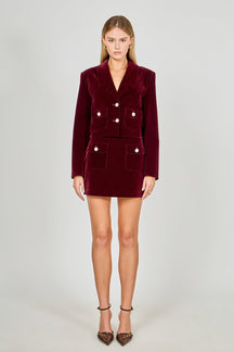 Cropped Collared Blazer