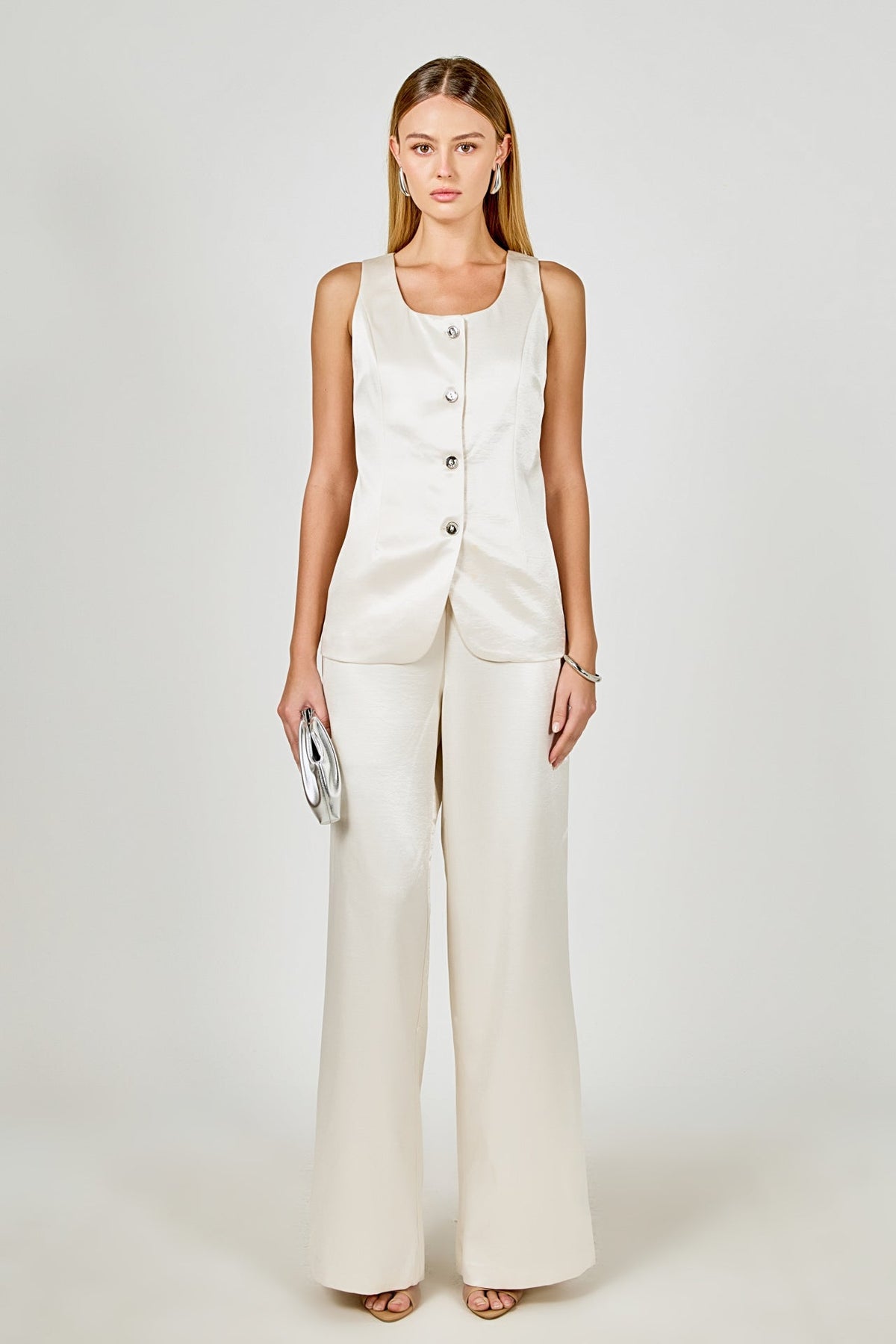 ENDLESS ROSE - Satin Velvet Scoop Neck Top - TOPS available at Objectrare