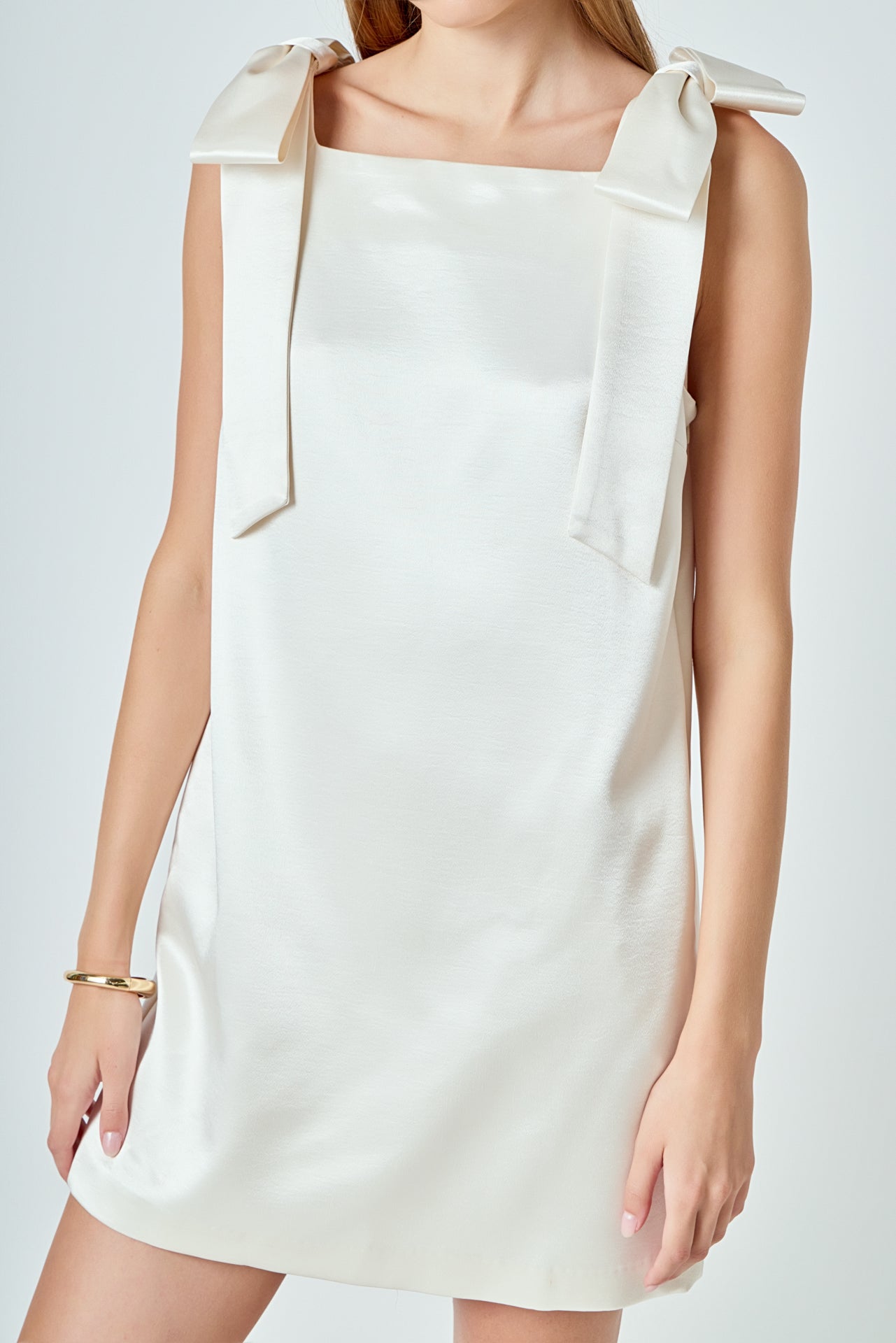 ENDLESS ROSE - Velvet Satin Bow Mini Dress - DRESSES available at Objectrare