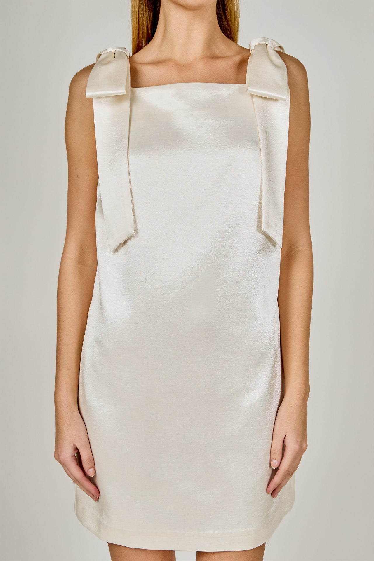 ENDLESS ROSE - Velvet Satin Bow Mini Dress - DRESSES available at Objectrare
