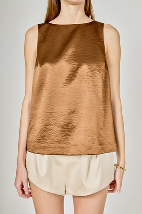 ENDLESS ROSE - Satin Velvet Square Neck Long Top - TOPS available at Objectrare