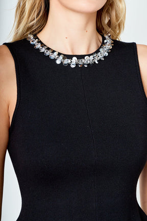 ENDLESS ROSE - Jewel Trim Peplum Top - TOPS available at Objectrare