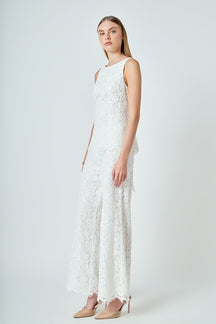 ENDLESS ROSE - Lace Wide Leg Pants - PANTS available at Objectrare