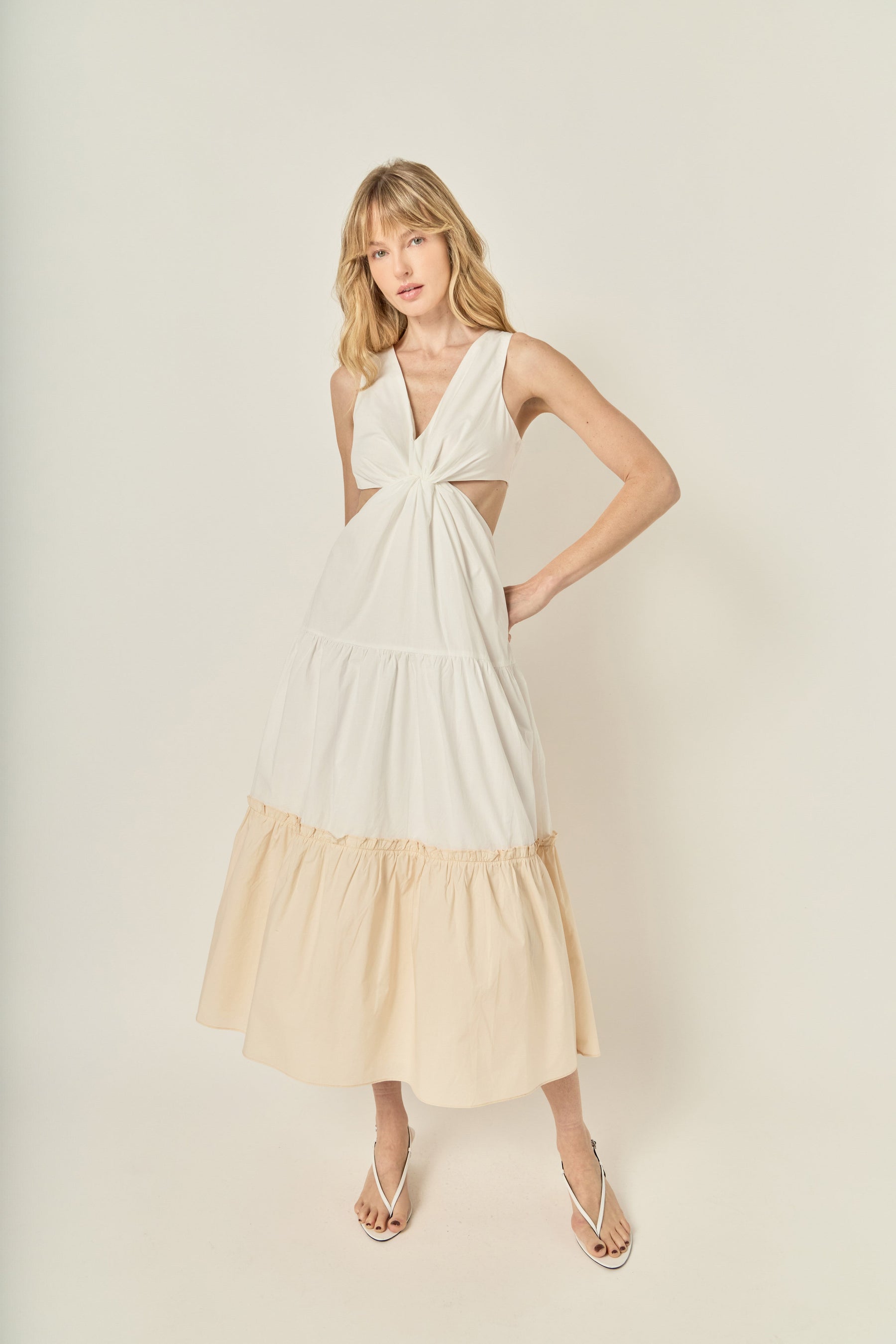 LA'VEN - Twist Cut Out Color Block Maxi - DRESSES available at Objectrare