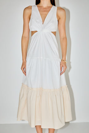 LA'VEN - Twist Cut Out Color Block Maxi - DRESSES available at Objectrare