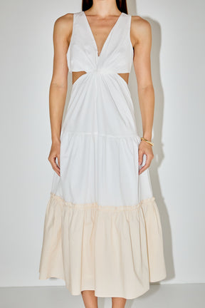LA'VEN - Twist Cut Out Color Block Maxi - DRESSES available at Objectrare