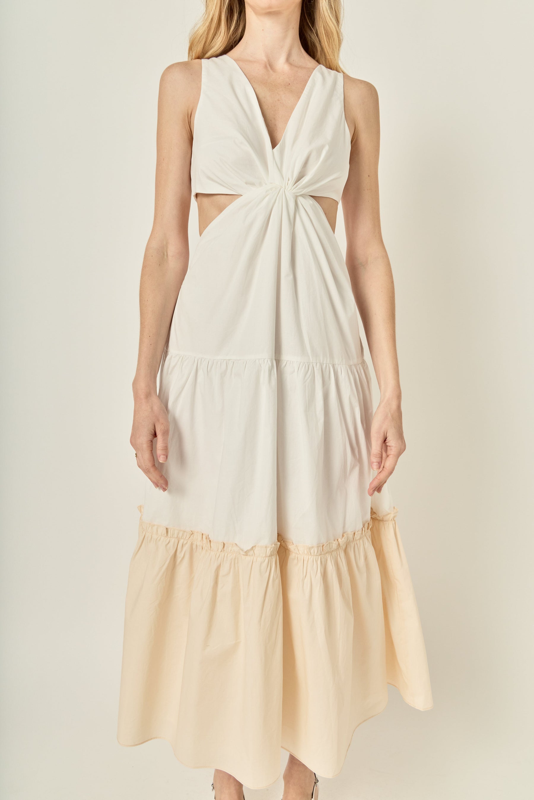 LA'VEN - Twist Cut Out Color Block Maxi - DRESSES available at Objectrare