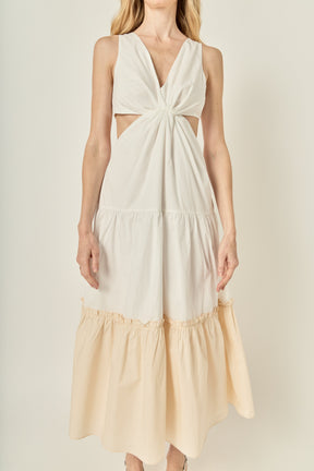LA'VEN - Twist Cut Out Color Block Maxi - DRESSES available at Objectrare