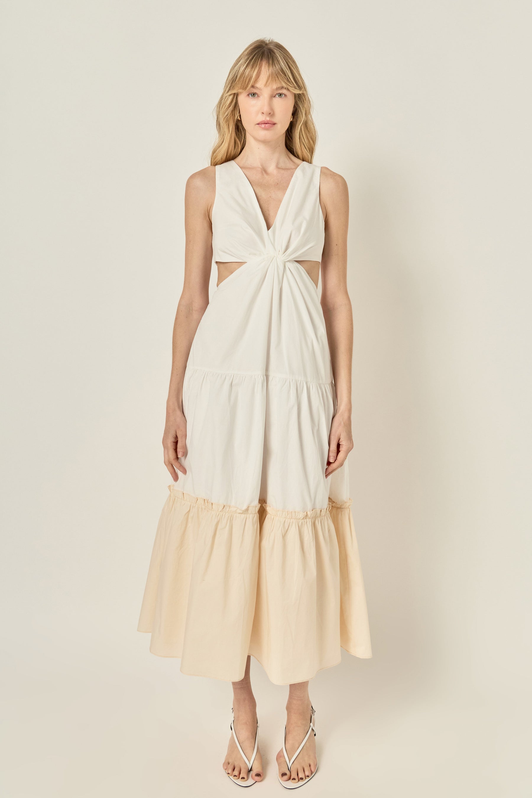 LA'VEN - Twist Cut Out Color Block Maxi - DRESSES available at Objectrare