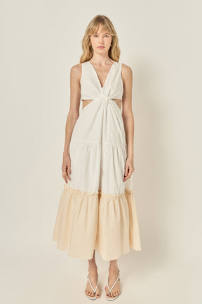 LA'VEN - Twist Cut Out Color Block Maxi - DRESSES available at Objectrare