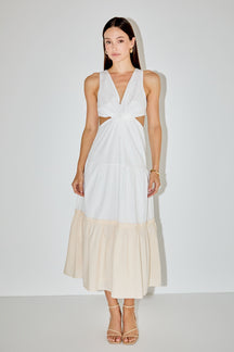 LA'VEN - Twist Cut Out Color Block Maxi - DRESSES available at Objectrare