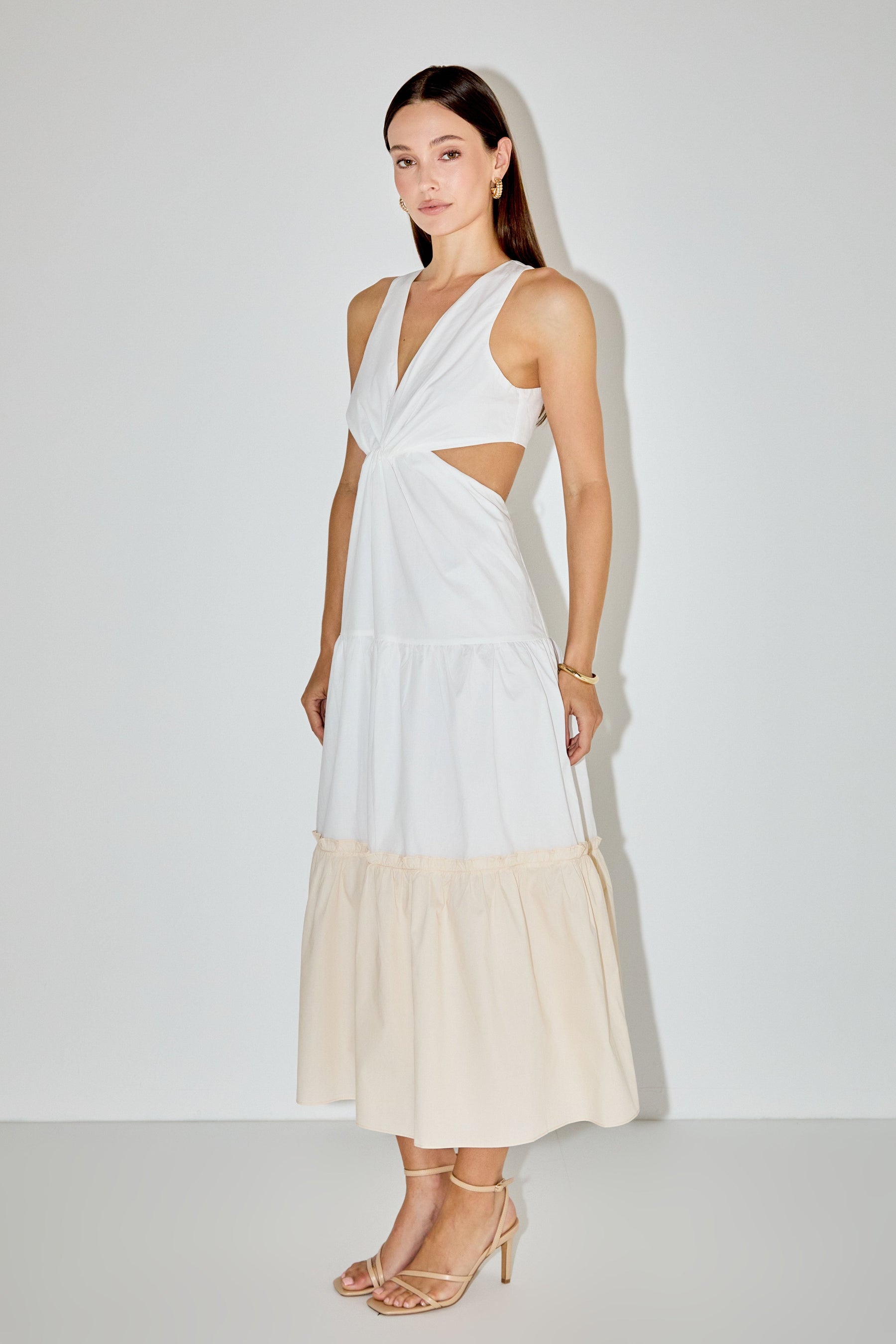 LA'VEN - Twist Cut Out Color Block Maxi - DRESSES available at Objectrare