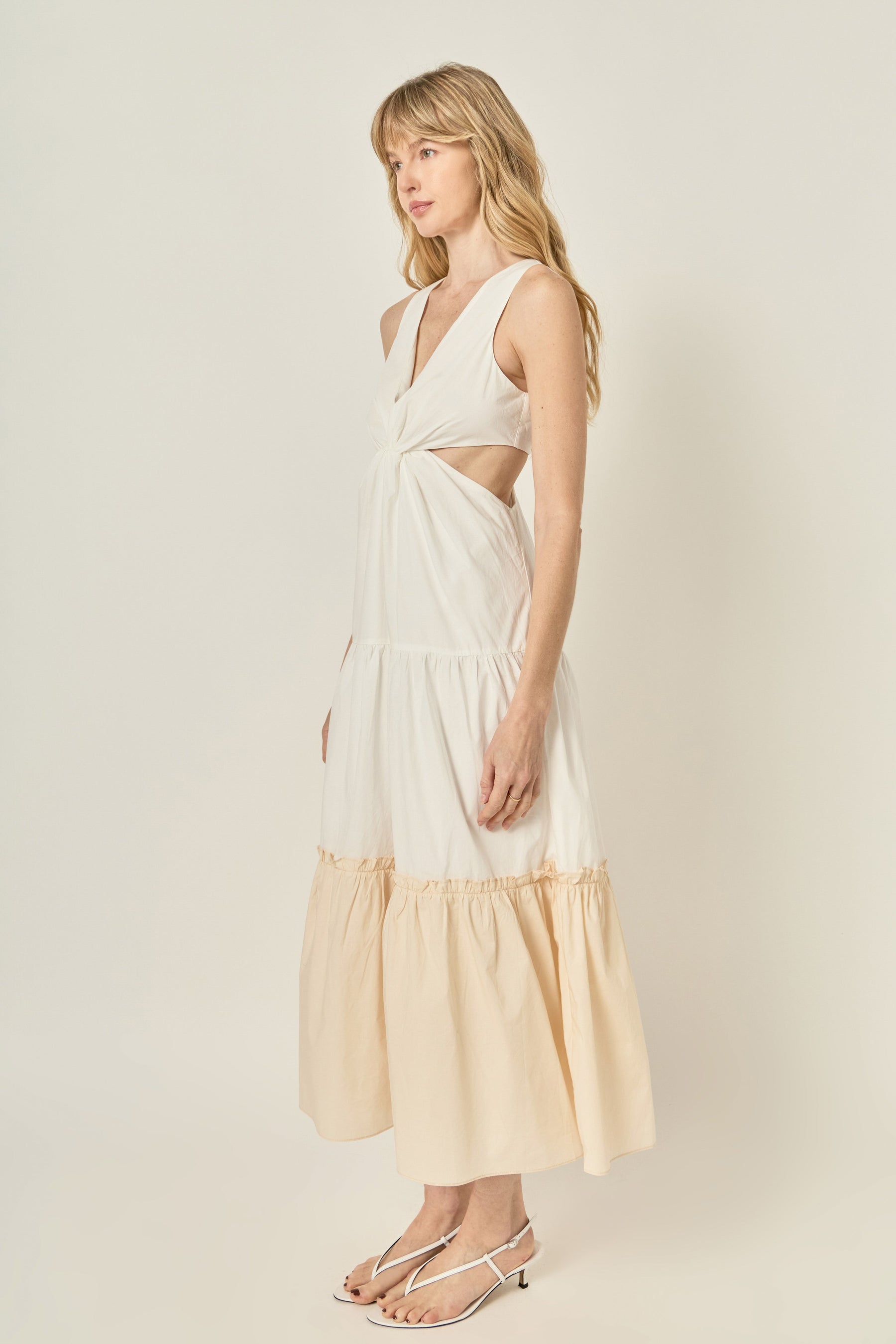 LA'VEN - Twist Cut Out Color Block Maxi - DRESSES available at Objectrare
