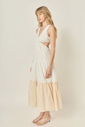 LA'VEN - Twist Cut Out Color Block Maxi - DRESSES available at Objectrare