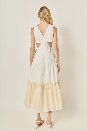 LA'VEN - Twist Cut Out Color Block Maxi - DRESSES available at Objectrare
