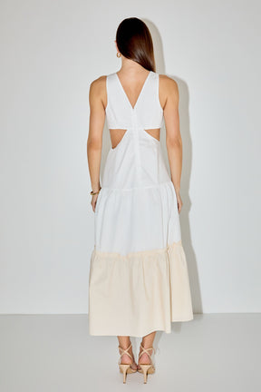 LA'VEN - Twist Cut Out Color Block Maxi - DRESSES available at Objectrare