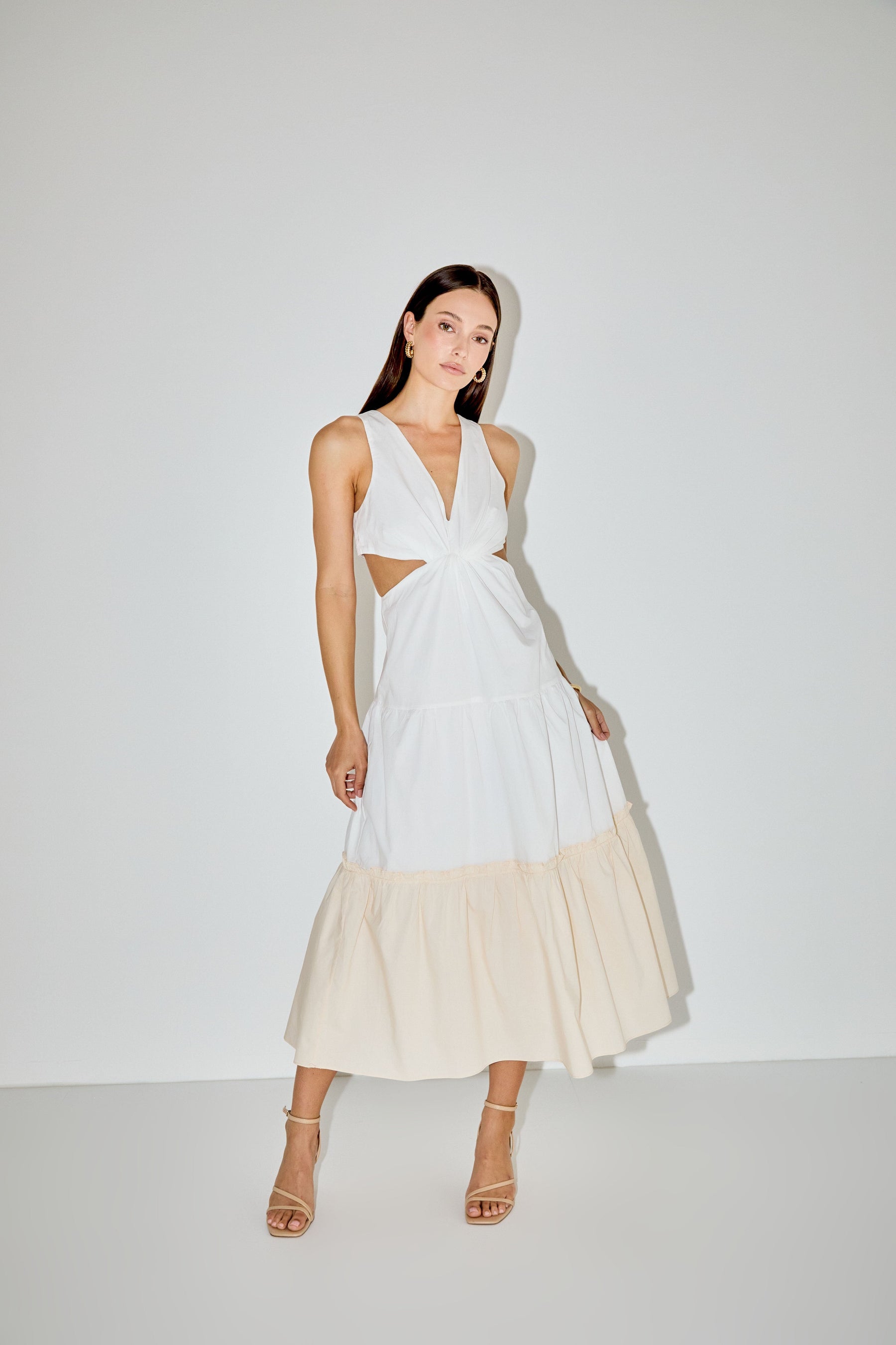LA'VEN - Twist Cut Out Color Block Maxi - DRESSES available at Objectrare