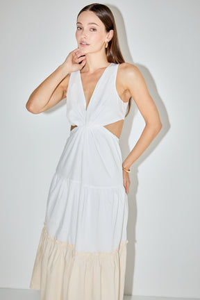 LA'VEN - Twist Cut Out Color Block Maxi - DRESSES available at Objectrare
