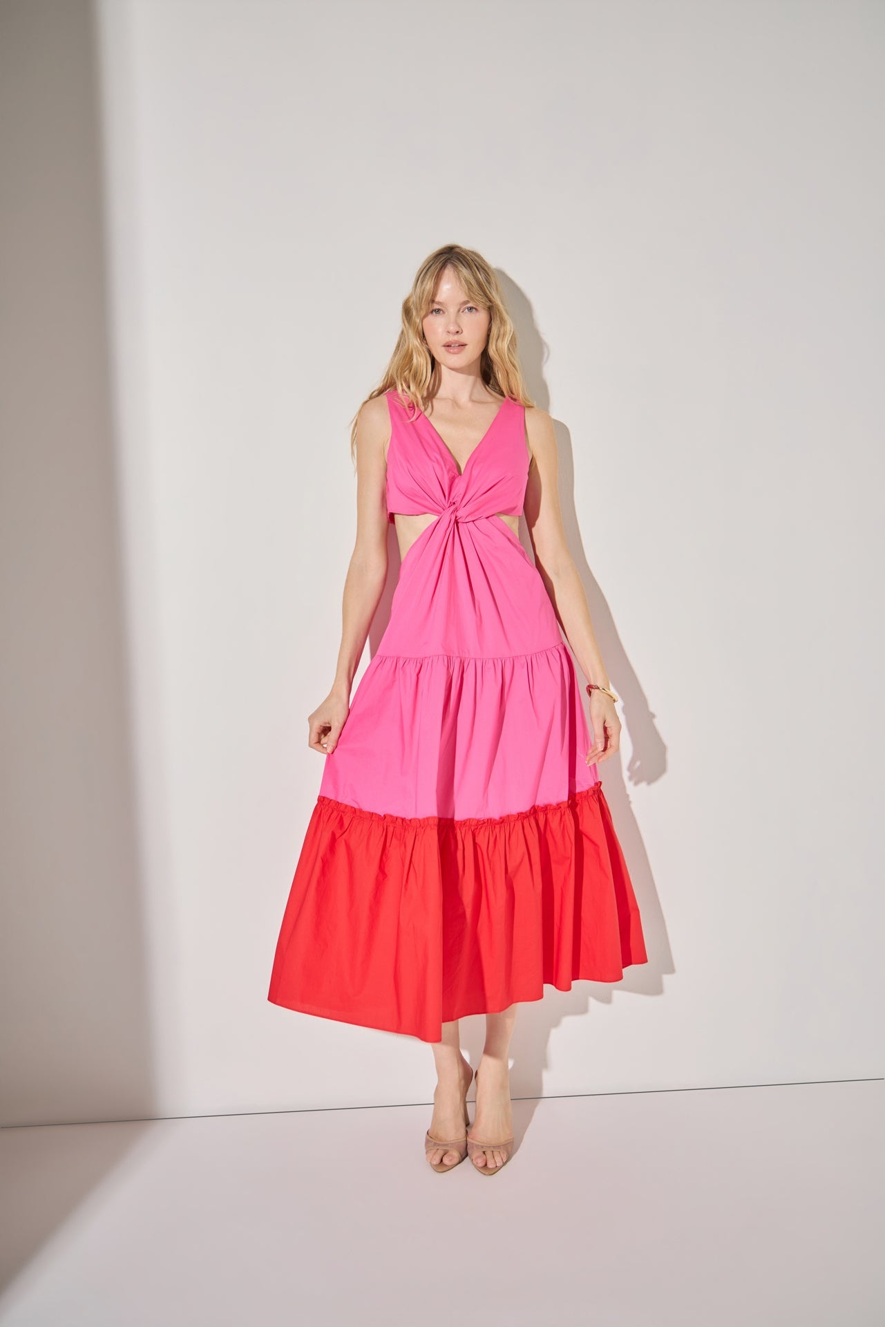 LA'VEN - Twist Cut Out Color Block Maxi - DRESSES available at Objectrare