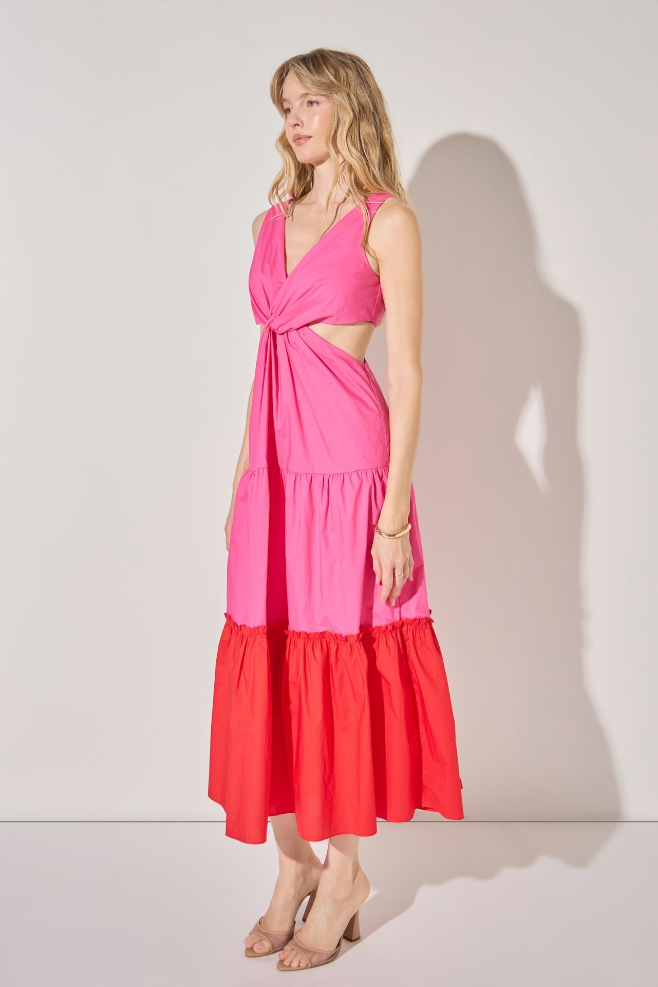 LA'VEN - Twist Cut Out Color Block Maxi - DRESSES available at Objectrare