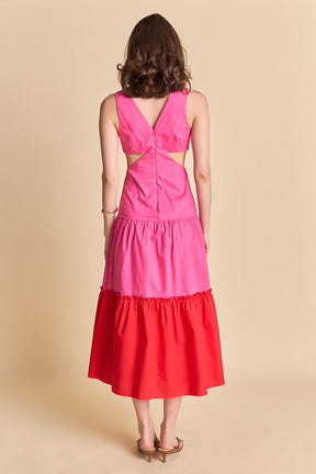 LA'VEN - Twist Cut Out Color Block Maxi - DRESSES available at Objectrare
