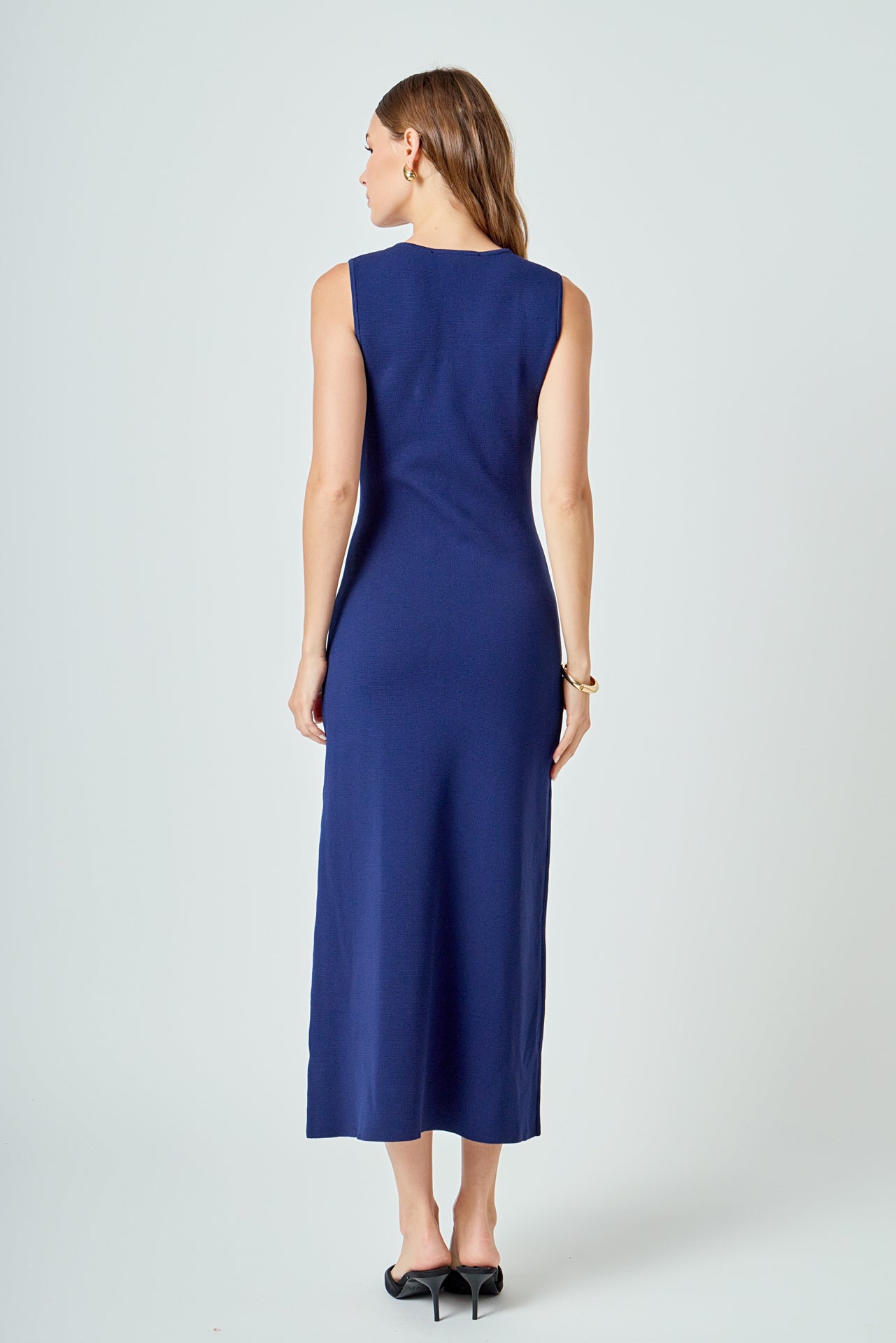 ENDLESS ROSE - Knit Sleeveless Midi Dress - DRESSES available at Objectrare